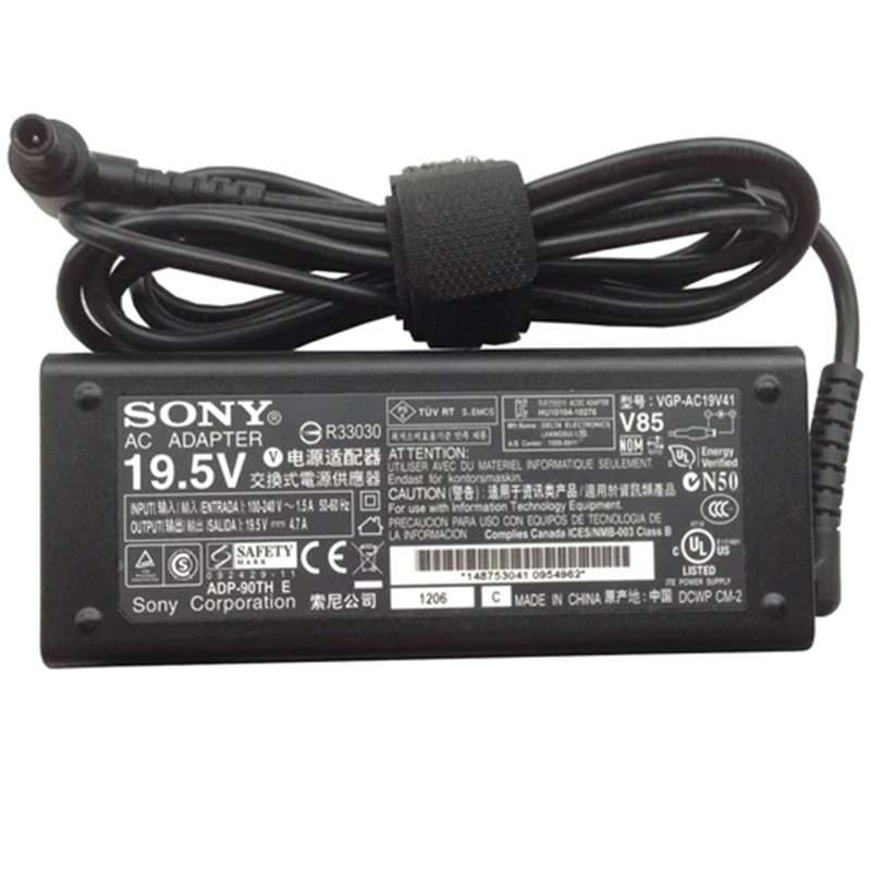 Original Sony 19.5V 4.7A 90W Laptop AC Adapter Chager VGP-AC19V35, 6.5*4.4mm